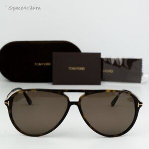 Tom Ford Men Sunglasses Havana Roviex Polarized Pilot FT0909/S SAMSON 52H NEW